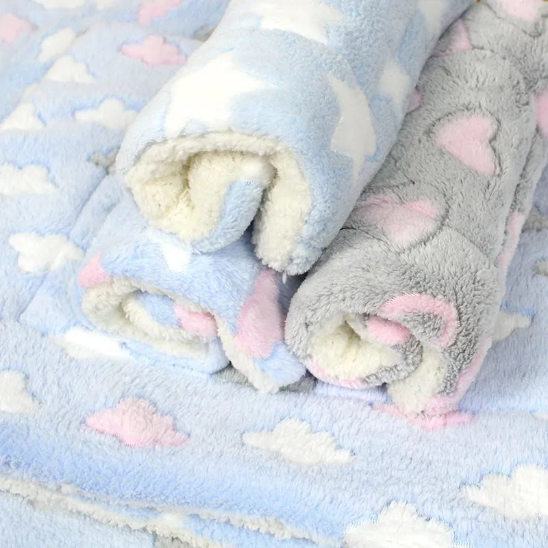 Soft Cat Bed Mats Warm Dog Bed Soft Fleece Pet Blanket
