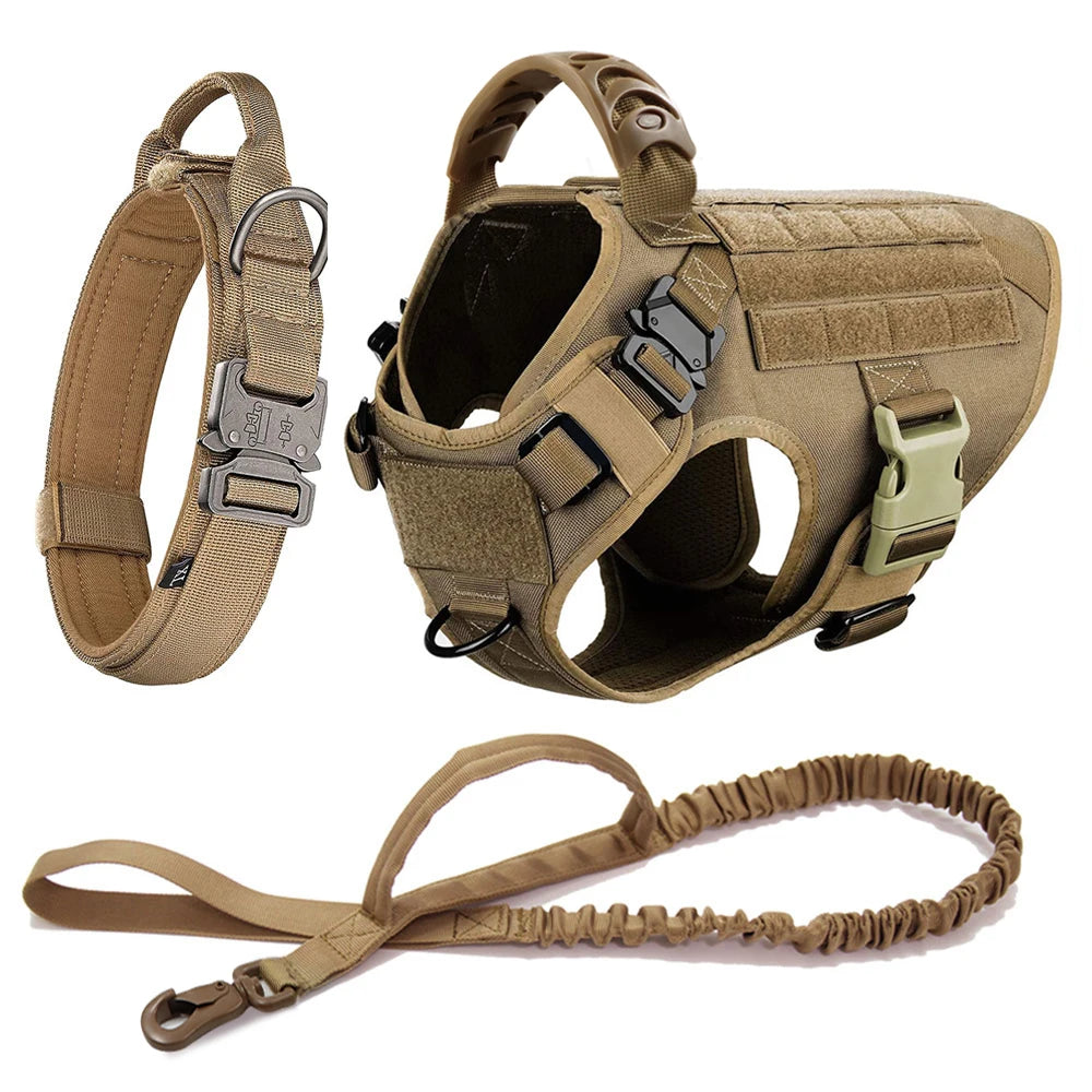 Harness Collar Leash Set Military Dog Harnesses