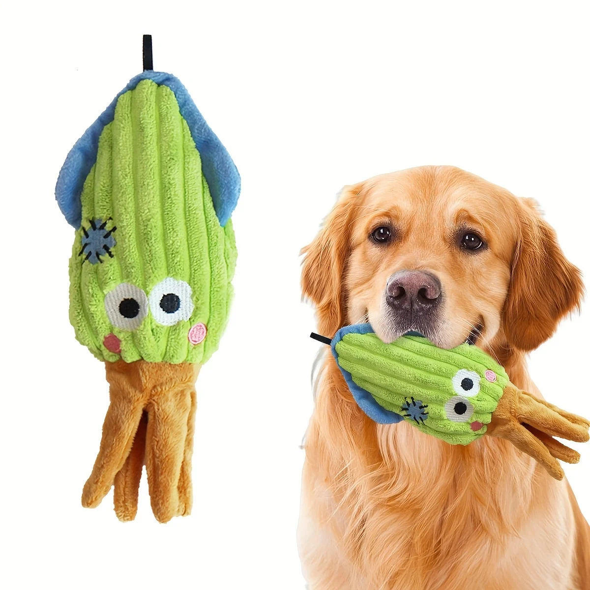 Plush Dog Toy Crab shark seahorse Bite Resistant Squeaky Toys Corduroy Dog Toys for Dogs Puppy Pets Training Accessories