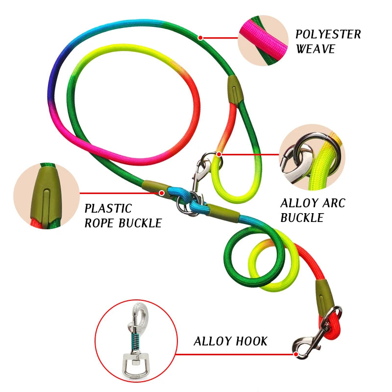 Reflective Nylon Leashes Pet Dogs Chain Traction Rope