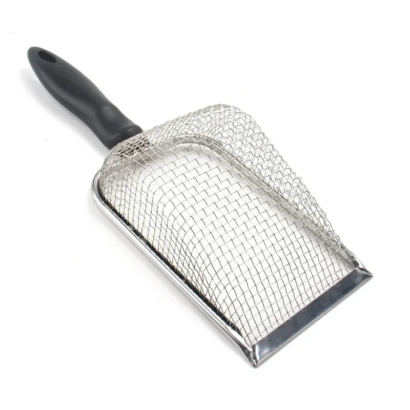 Pet Waste Shovel Long Handle Stainless Steel Metal