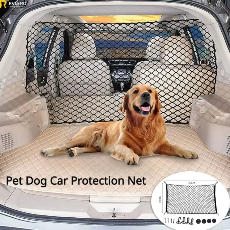 Car boot fence, dog and pet insulation mesh, durable and sturdy elastic insulation mesh, pet safety fence for any vehicle