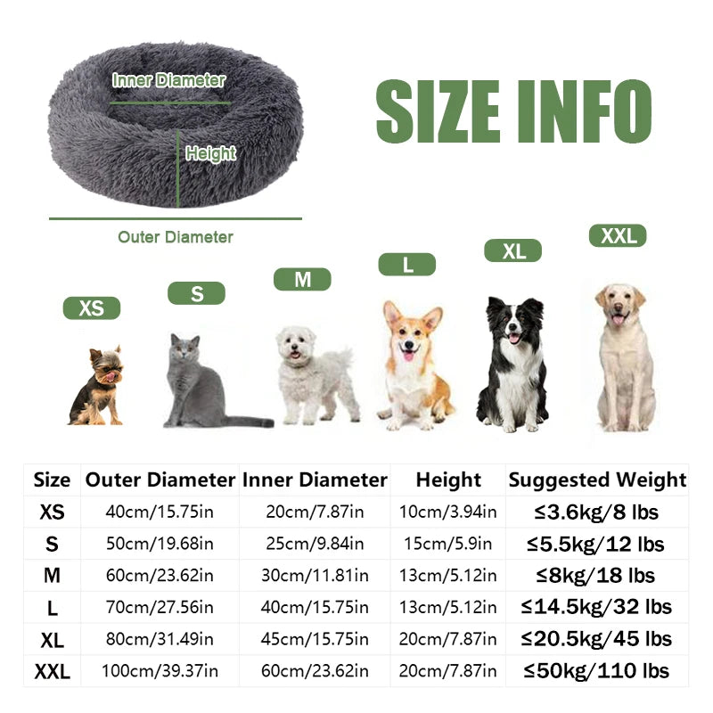 Fluffy Pets Dogs and Cat bed