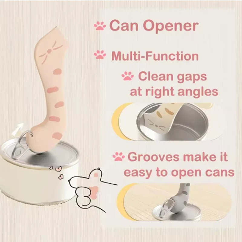New cet canned sealed lid for cats canned cat food spoon fashionable and comfortable pet dog canned seal fresh-keeping lid spoon