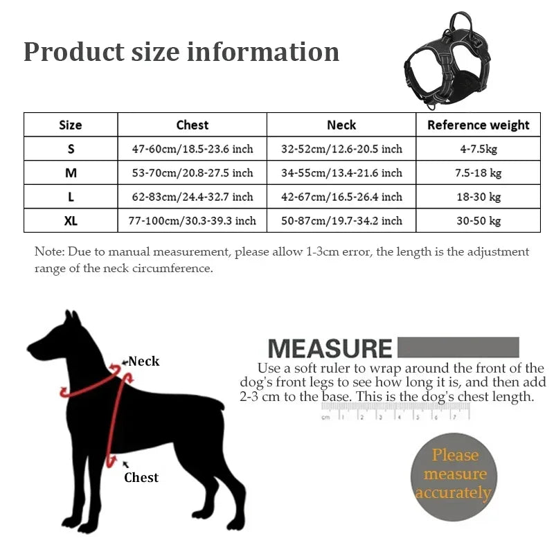 Adjustable Nylon Dog Harness Vest Reflective