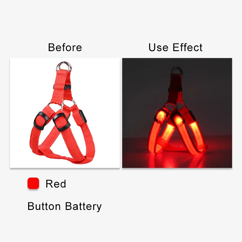 Adjustable LED Dog Harness No Pull
