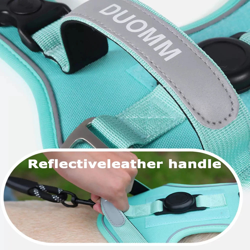 AirTag Dog Harness Heavy Duty Reflective Dog Vest Harness with Air Tag Case for Medium Large Dogs Pet Harness Dog Supplies