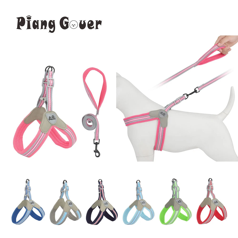Vest Style Dog Harness Leash Set