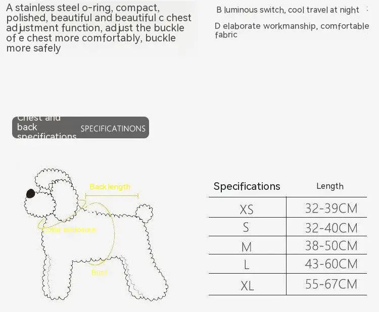 Adjustable LED Dog Harness No Pull