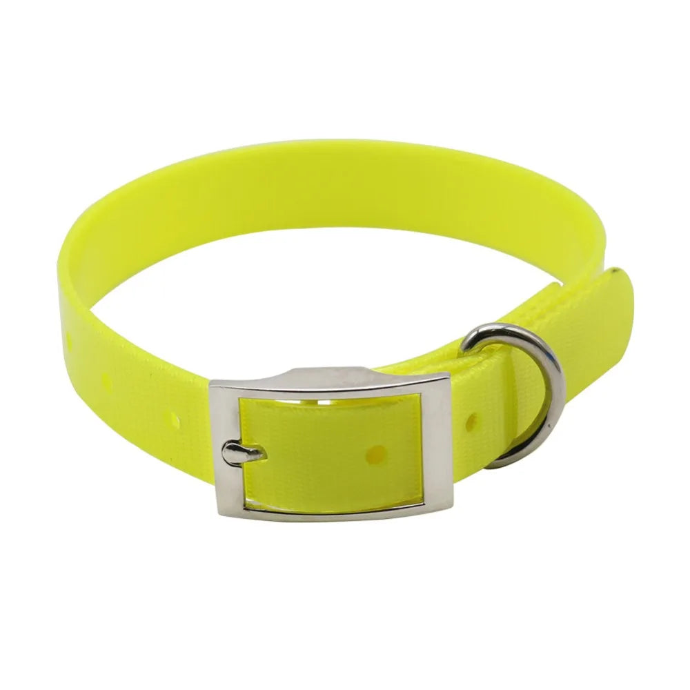 High Quality Large Dog Collar Adjustable TPU Durable Waterproof Pet Dog Collar For Puppy Strap Pure Color Dog Accessories