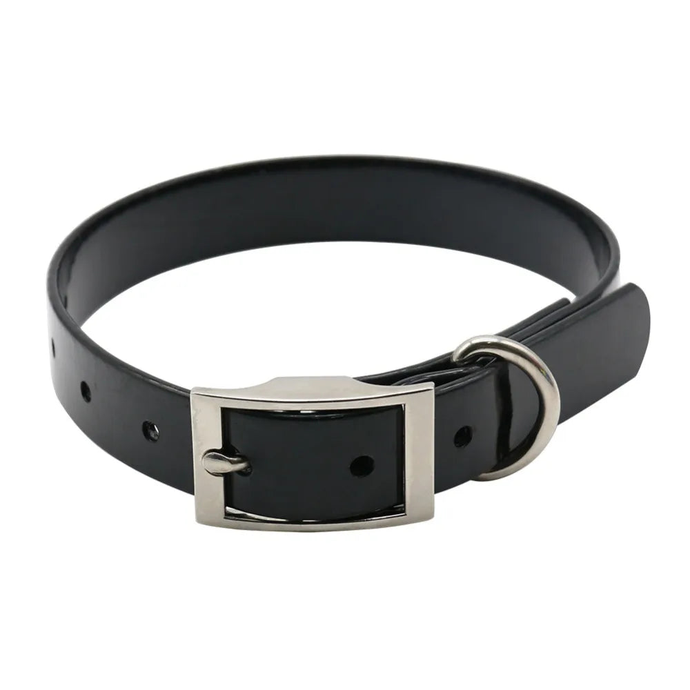 High Quality Large Dog Collar Adjustable TPU Durable Waterproof Pet Dog Collar For Puppy Strap Pure Color Dog Accessories