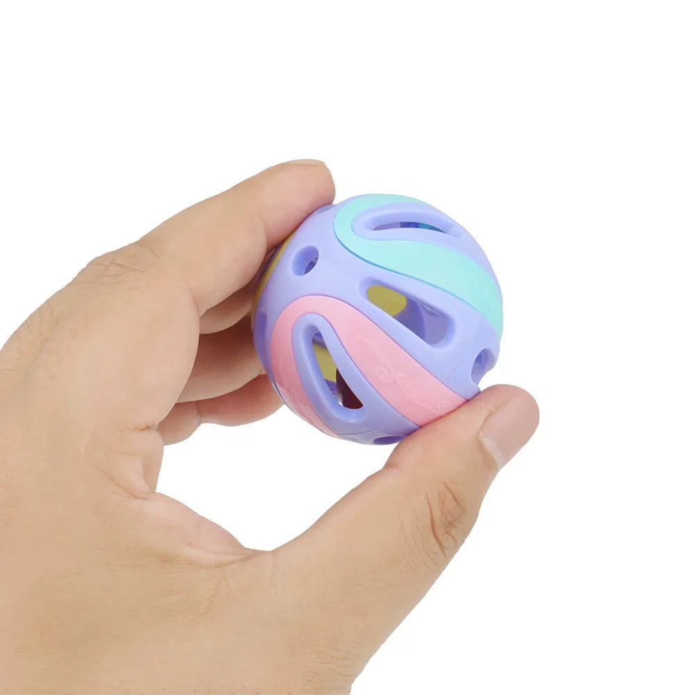 6pcs Random Bell Plastic Ball Cat Toy