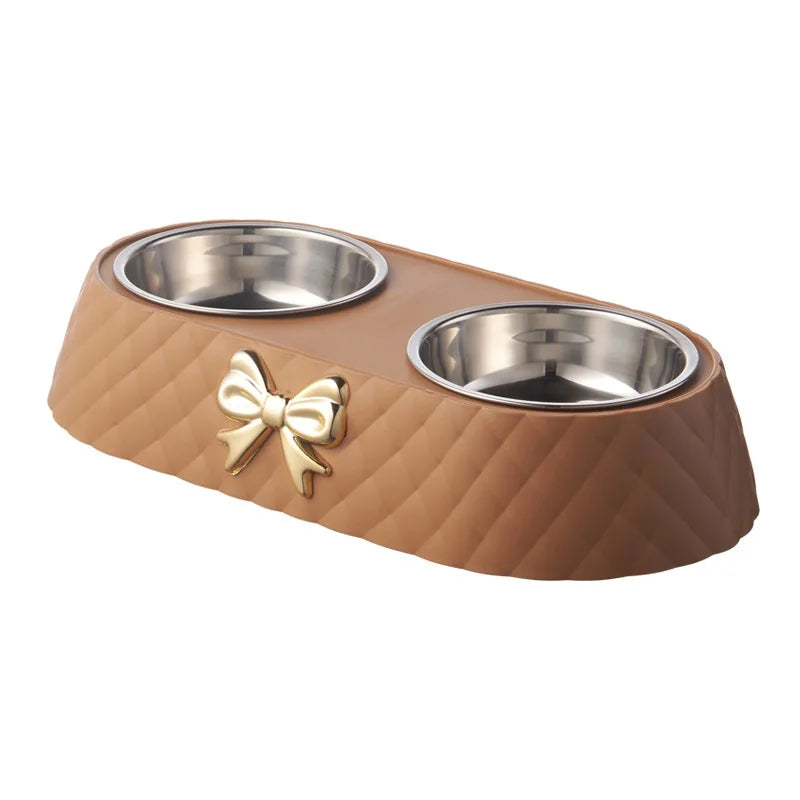 Pet Supplies Bow tie- food and water dish
