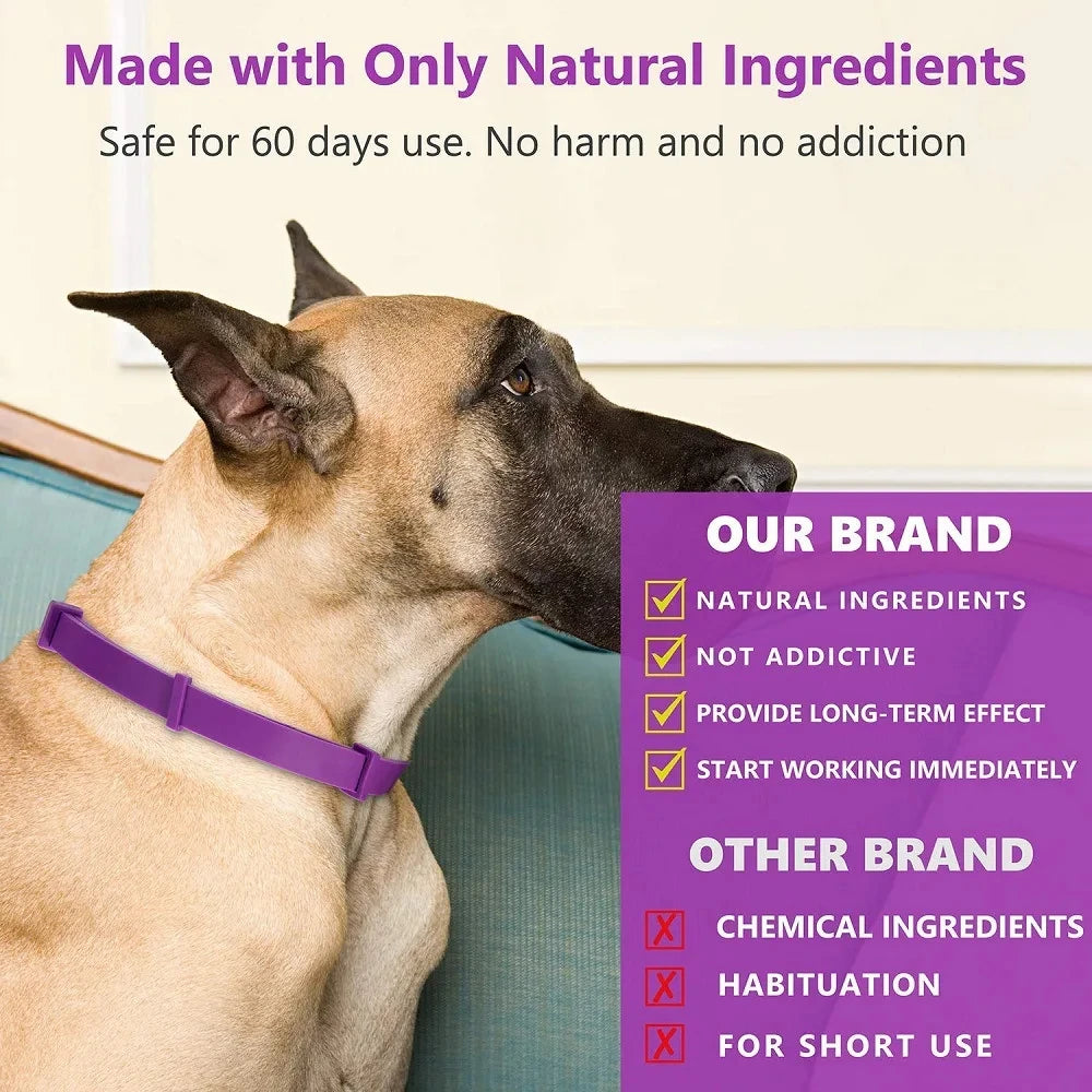 Calming Collar for Cats Pet Calming Pheromone Collar for Cats Dogs Calming Collar for Anxiety Effective Relieve Anxiety Stress