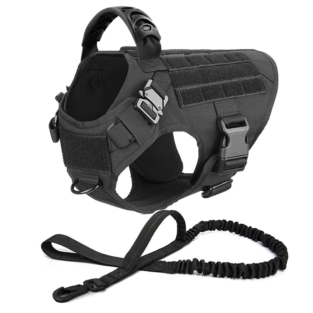 Tactical Dog Harness Leash Set for dogs on pull
