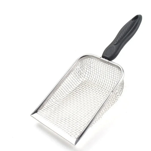 Pet Waste Shovel Long Handle Stainless Steel Metal