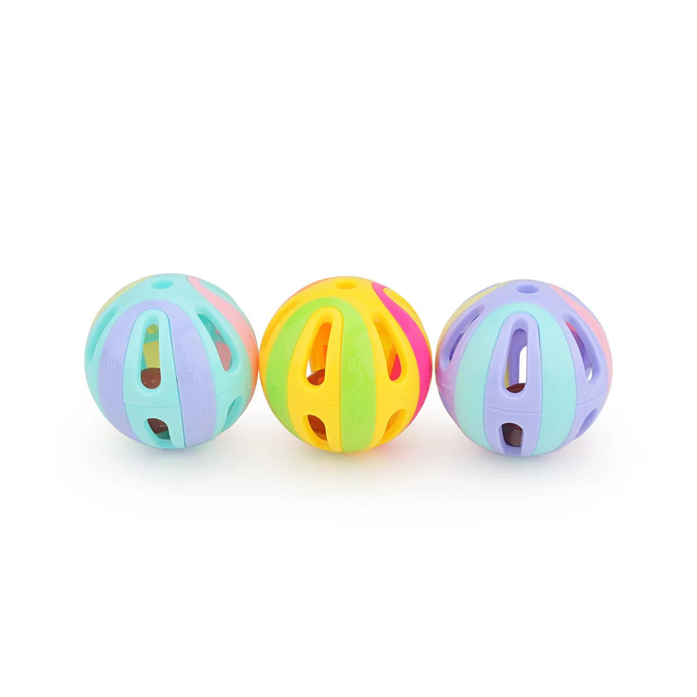 6pcs Random Bell Plastic Ball Cat Toy