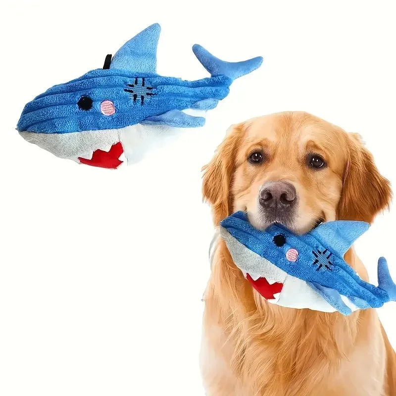 Plush Dog Toy Crab shark seahorse Bite Resistant Squeaky Toys Corduroy Dog Toys for  Dogs Puppy Pets Training Accessories