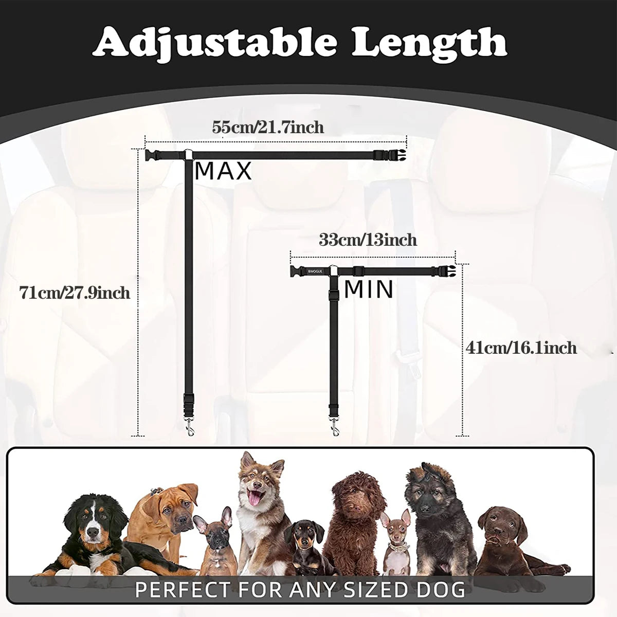 1pc Pet Dog And Cat Seat Belt, Car Seat Belt