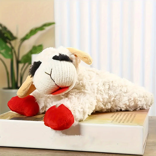 1pc adorable lamb shape plush toy that squeaks