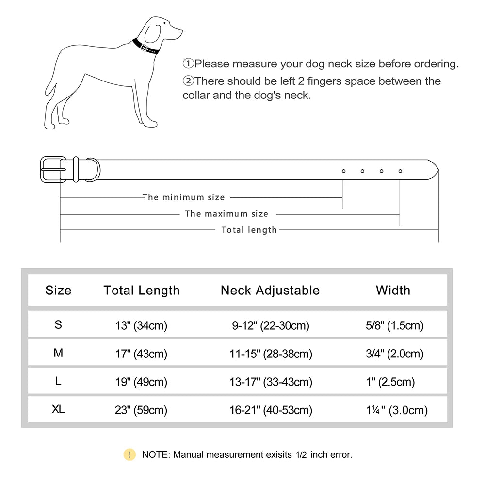 Personalized Dog Collar Custom PU Leather Dog Collars