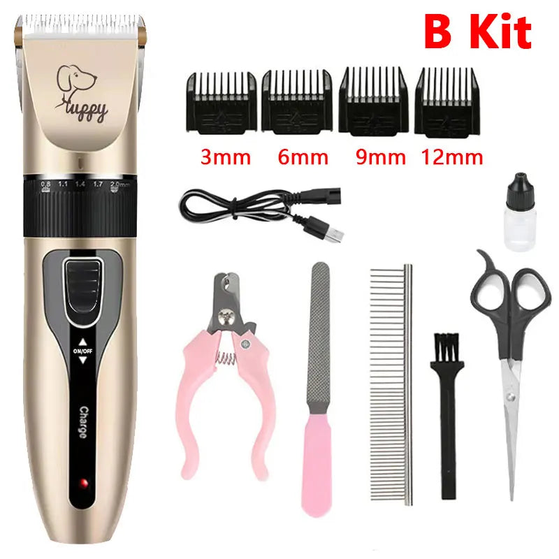 Pet Electric Scissors Kit Cat Dog Hair Prune Machine Professional Shearing Tool Kit Animal Beauty Electric Clipper Trim Foot Hai
