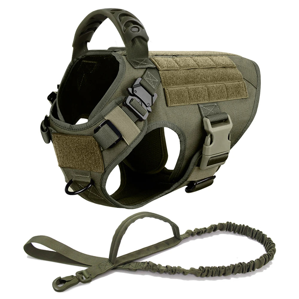 Tactical Dog Harness Leash Set for dogs on pull