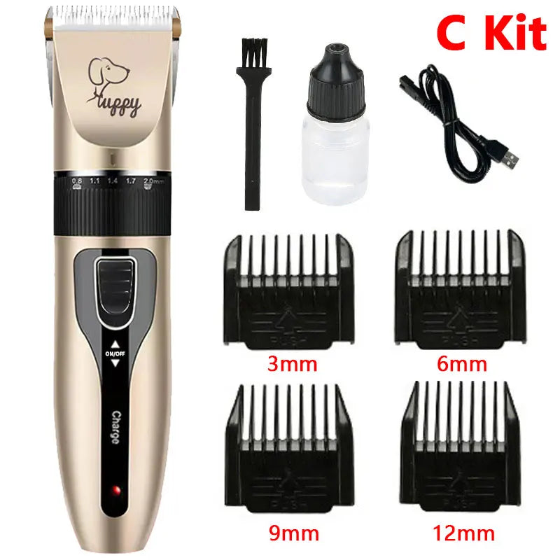 Pet Electric Scissors Kit Cat Dog Hair Prune Machine Professional Shearing Tool Kit Animal Beauty Electric Clipper Trim Foot Hai