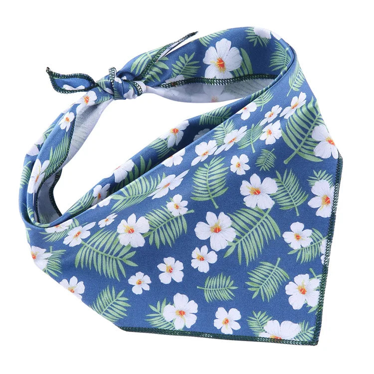 Fashion Dog Triangle Bandanas Animal Pattern Pet Triangle Scarf Adjustable Soft Bibs For Small Medium Large Dog Pet Accessories