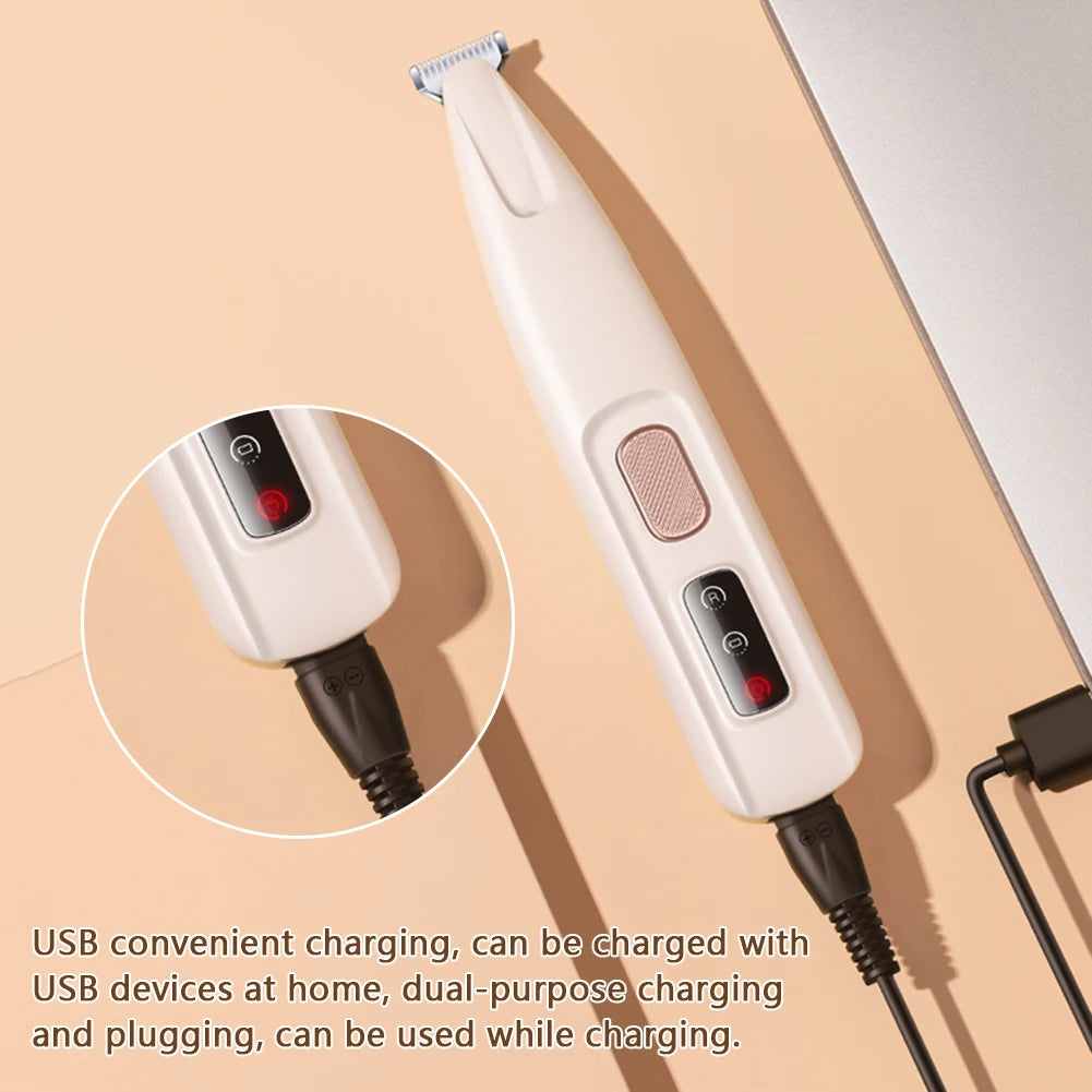 Portable Dog Paw Trimmer with Led Light Rechargeable Cordless Nail Grinder