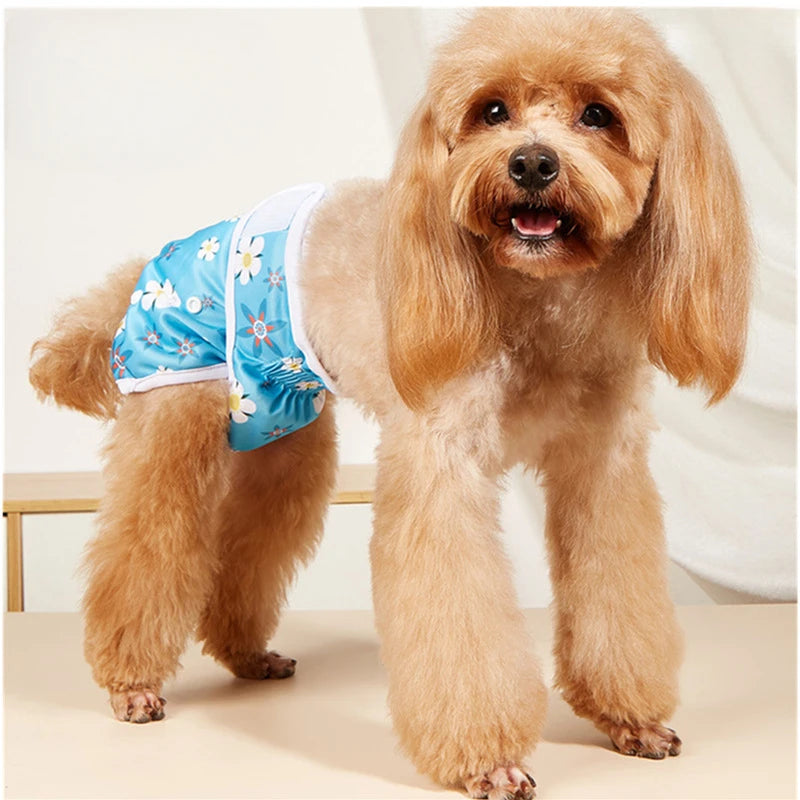 1/3pcs Washable Female Dog Diapers Size Adjustable Pet Physiological Pant for Female Dog Period Reusable Dog Panties RandomColor