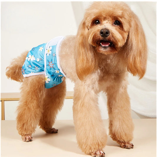 1/3pcs Washable Female Dog Diapers Size Adjustable Pet Physiological Pant for Female Dog Period Reusable Dog Panties RandomColor