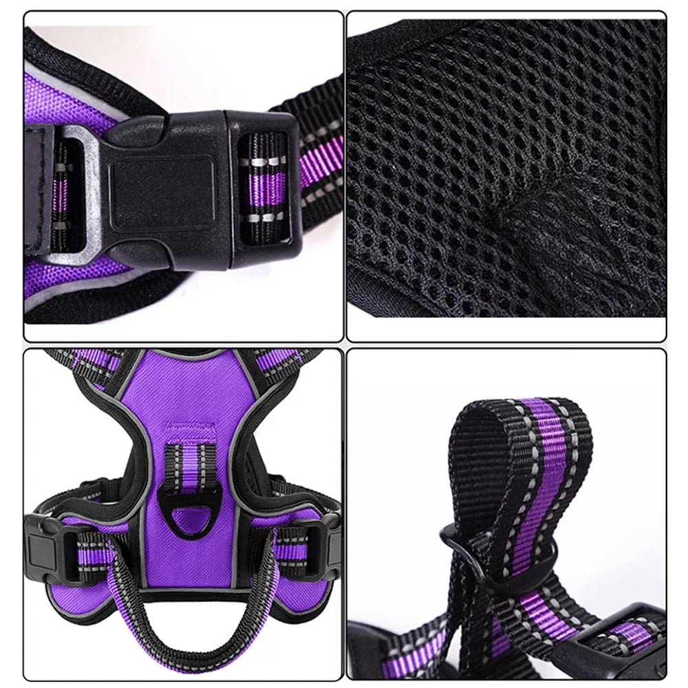 Adjustable Nylon Dog Harness Vest Reflective