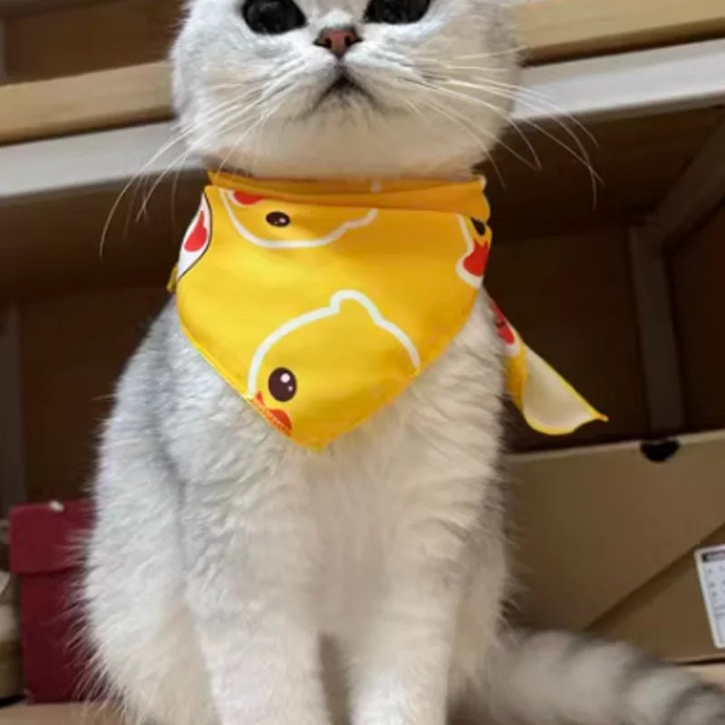Fashion Dog Triangle Bandanas Animal Pattern Pet Triangle Scarf Adjustable Soft Bibs For Small Medium Large Dog Pet Accessories