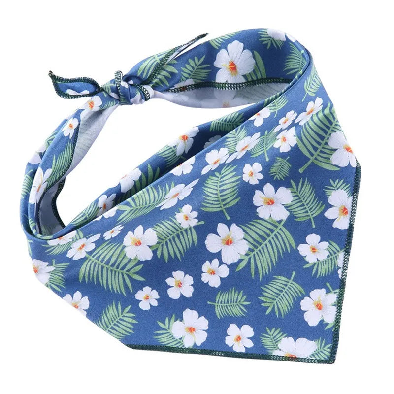 Fashion Dog Triangle Bandanas Animal Pattern Pet Triangle Scarf Adjustable Soft Bibs For Small Medium Large Dog Pet Accessories