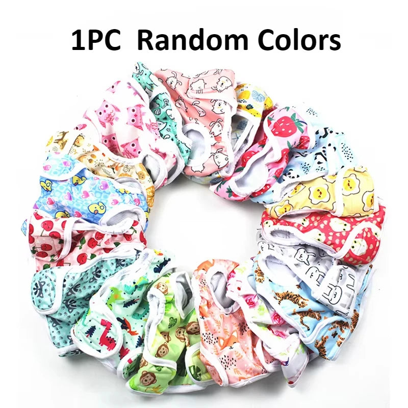 1/3pcs Washable Female Dog Diapers Size Adjustable Pet Physiological Pant for Female Dog Period Reusable Dog Panties RandomColor