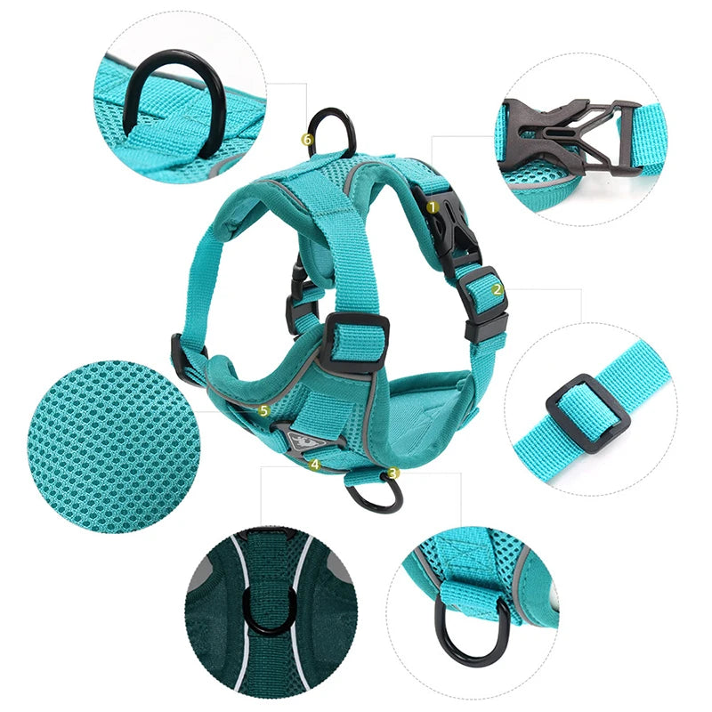 No Pull Dog Harness and Leash Set Adjustable