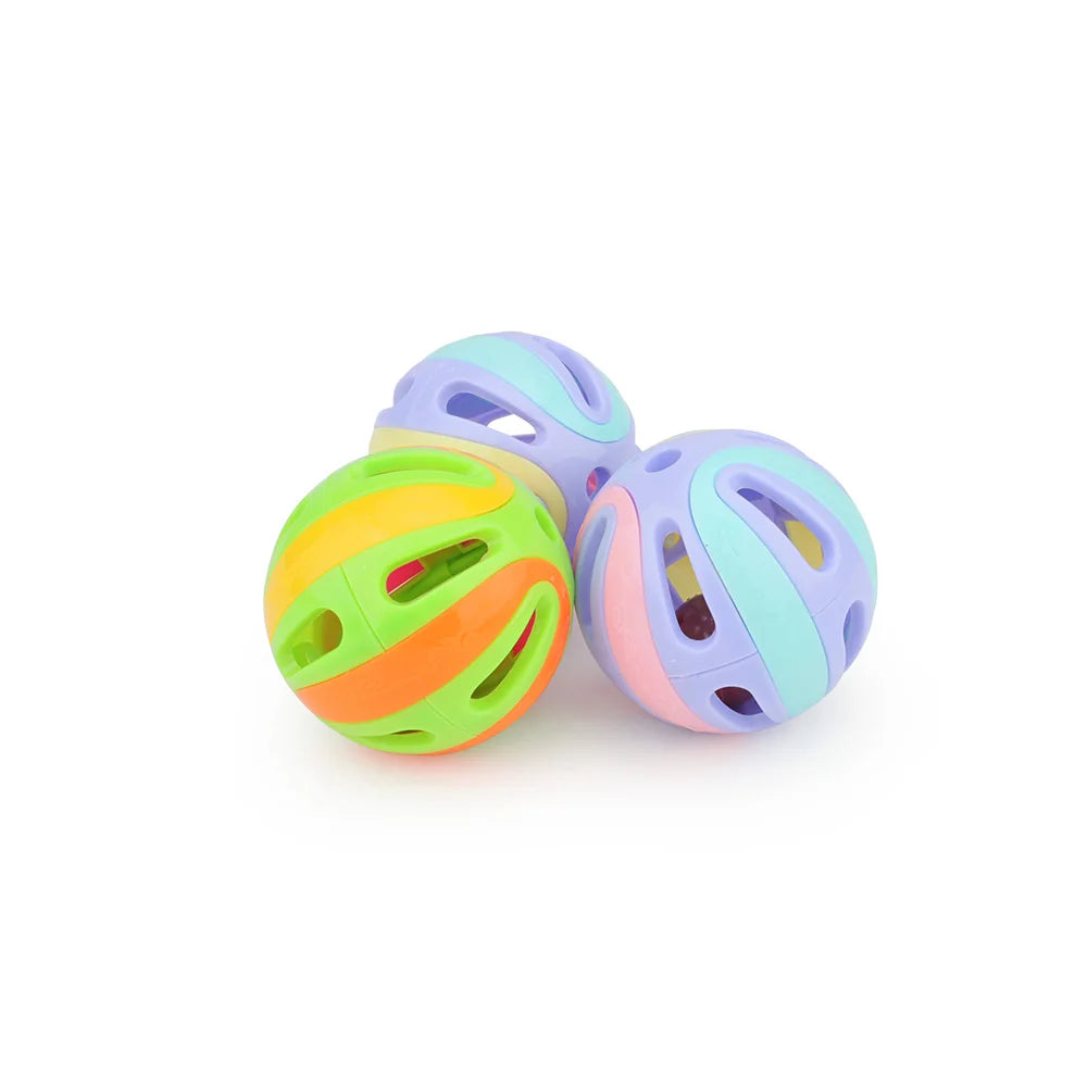 6pcs Random Bell Plastic Ball Cat Toy
