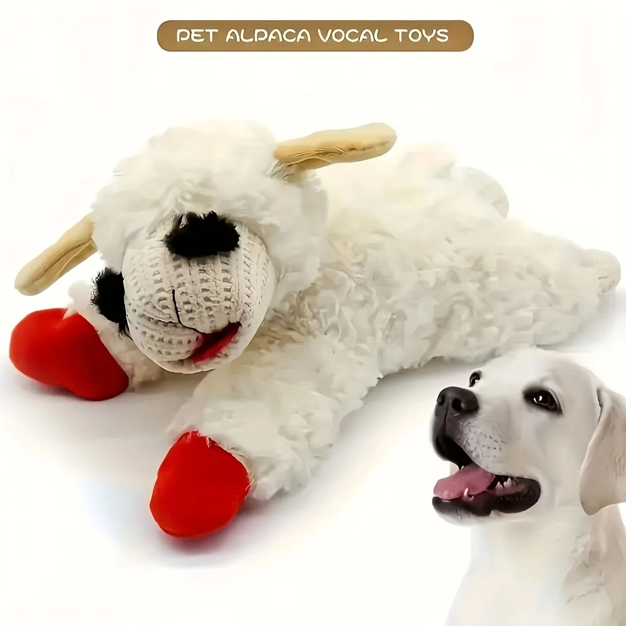 1pc adorable lamb shape plush toy that squeaks
