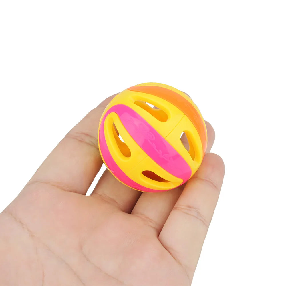 6pcs Random Bell Plastic Ball Cat Toy