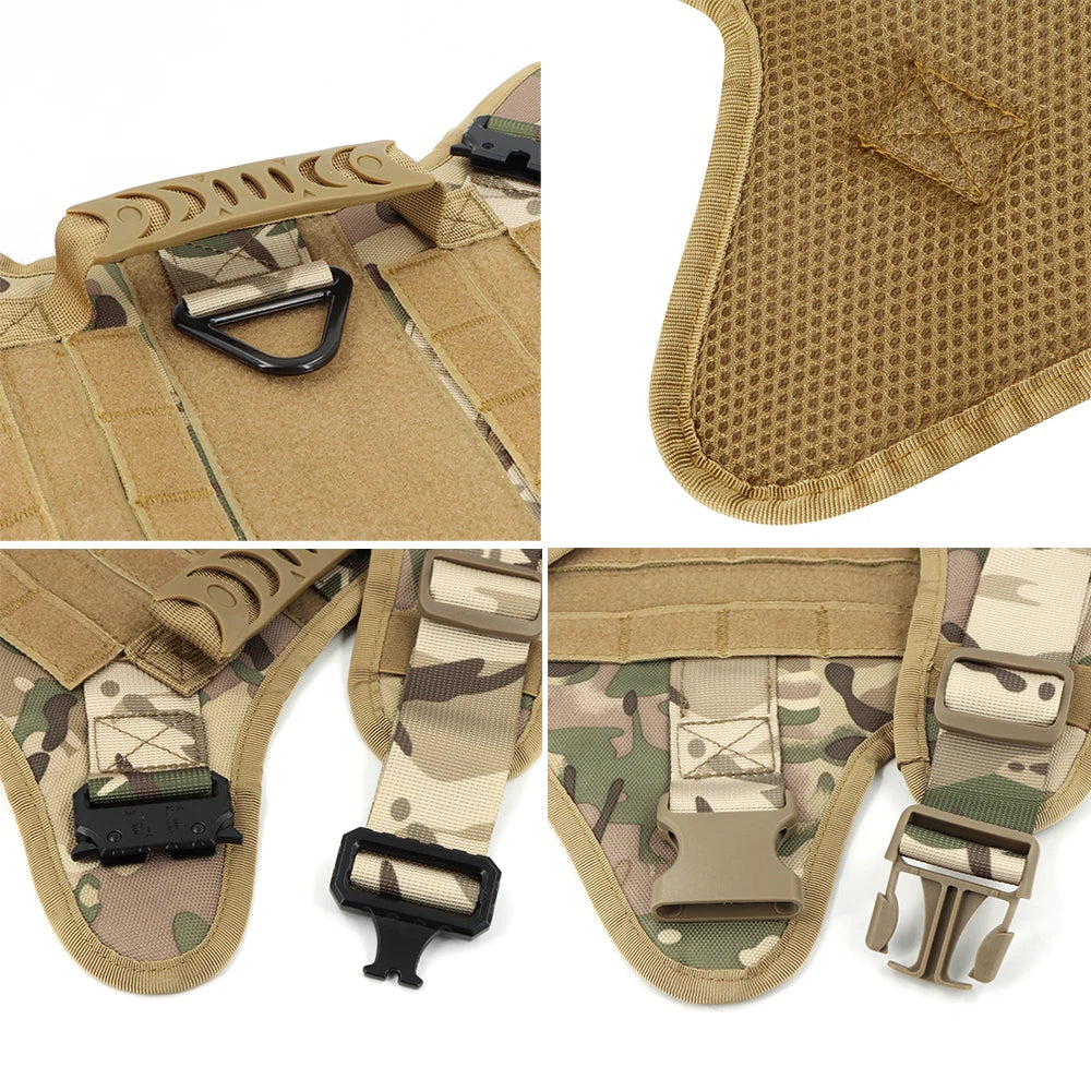 Harness Collar Leash Set Military Dog Harnesses