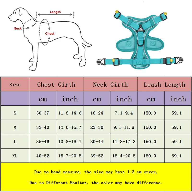 No Pull Dog Harness and Leash Set Adjustable