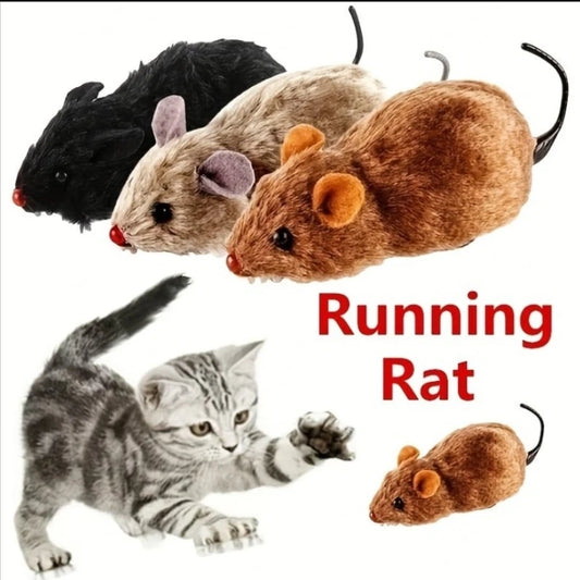 Lifelike Plush Mouse Running cat toy