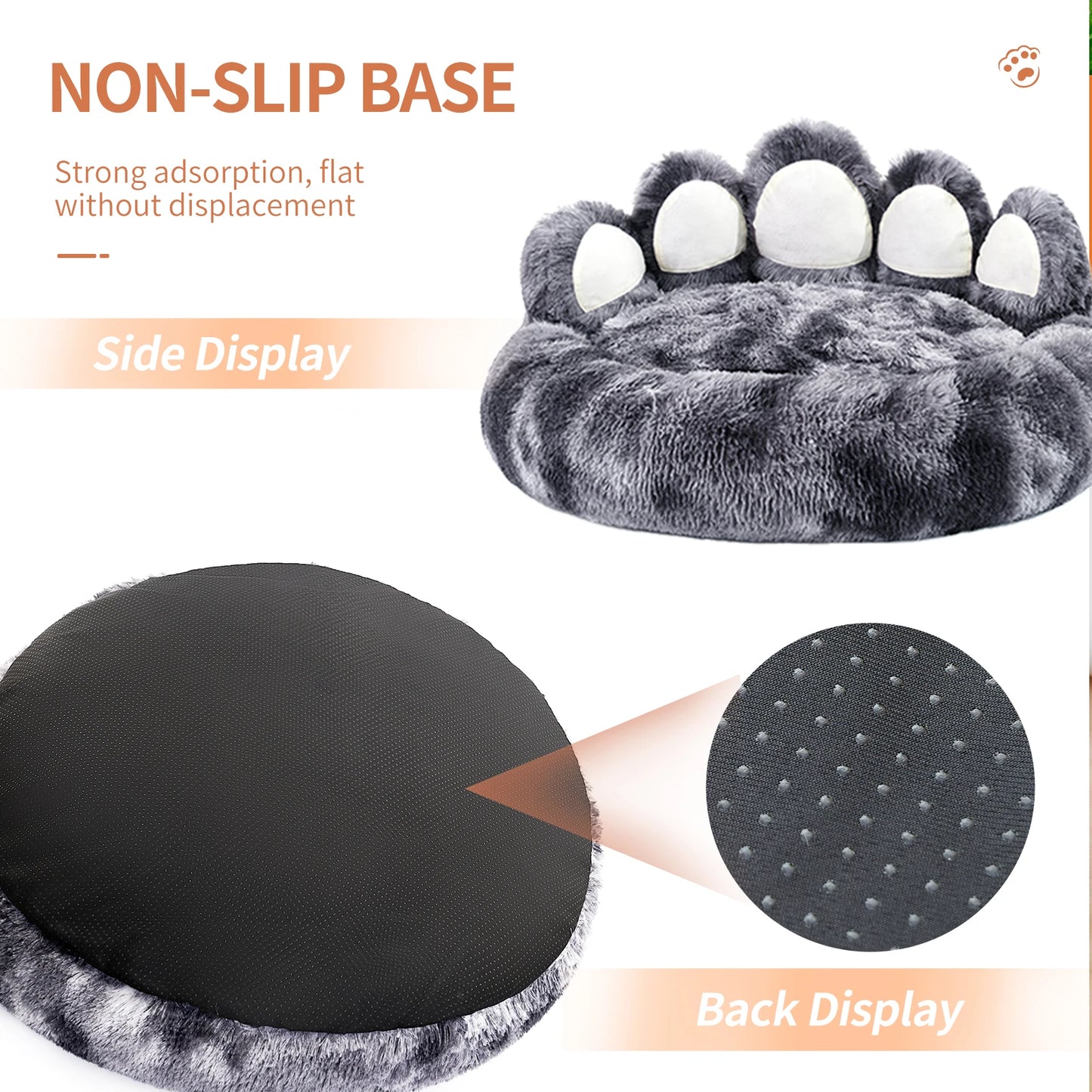 Cozy Comfy Pet Dog Bed Paw Shape Warm