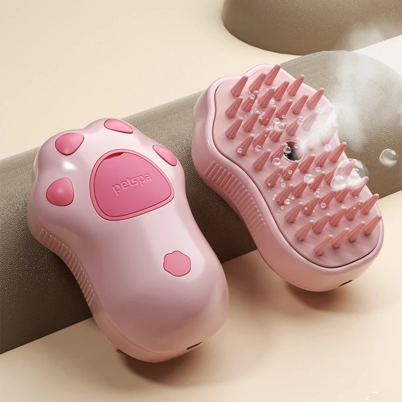 3 in 1 Steamy Pet Dog Brush Cat Steam Brush Electric Spray Cat Hair Brush