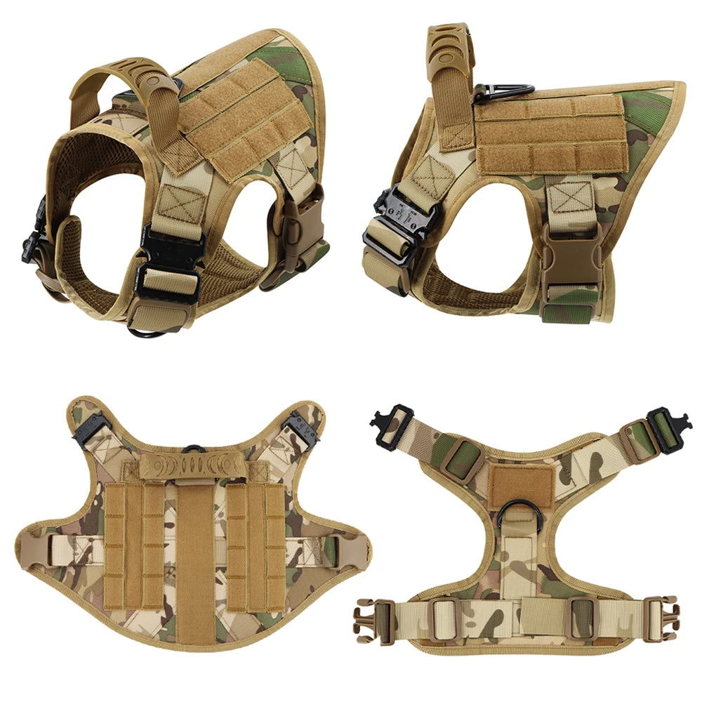 Harness Collar Leash Set Military Dog Harnesses