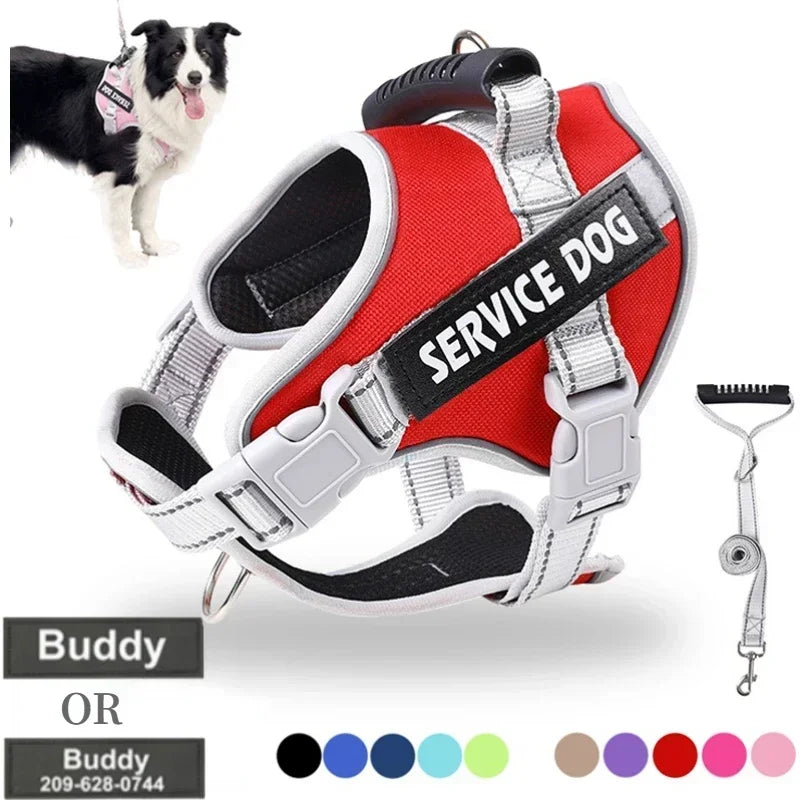 Service Dog Harness with Custom ID Tag Outdoor