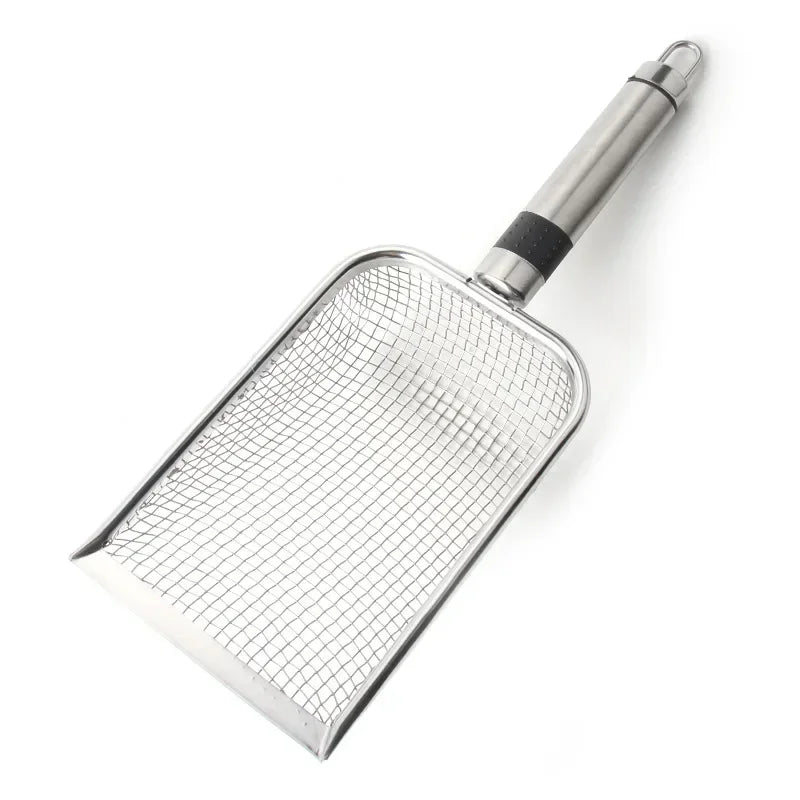 Pet Waste Shovel Long Handle Stainless Steel Metal