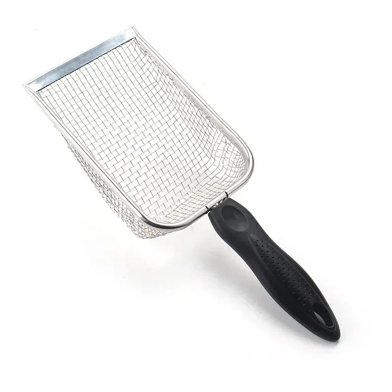 Pet Waste Shovel Long Handle Stainless Steel Metal